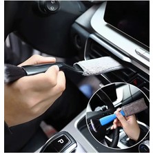 Meyzone Oto Araç Araba Klima Havalandırma Detaylı Temizlik Fırçası Çift Taraflı Fırça Bez