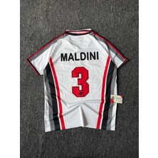 Rodak Spor Maldini 3 Milan Yakalı Retro 97/98 Sezon Futbol Forması