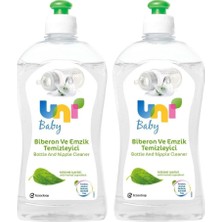 Uni Baby Biberon ve Emzik Temizleyici 500 ml 2'li Set Şeffaf Renkli Bebek Dostu Aksesuar