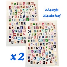 Harf Alfabe Sticker Set Bullet Journal Ajanda Tablet Telefon Laptop Etiket Çıkartma
