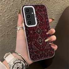 HONTINGA Samsung Galaxy S25 Plus ile Uyumlu Kılıfı Silikon Kenar Sert Arka Düşüme Önleyici Basitlik Anti Düşme Kamera Korumali Güzel Halı Desen Telefon Kılıfı Kadın ve Erkek Için Uygundur K1-0699