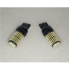 ORCO ELEKTRIC ( 2 x Adet ) 1 Set T20 LED 21/5W Çiftduy Dipsiz Ampul 12V 144 LED Şeffaf ( T20 21/5W Dipsiz Ampul 144 LED )