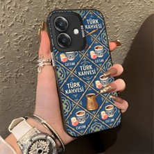 HONTINGA Oppo A3 5g ile Uyumlu Kılıfı Silikon Kenar Sert Arka Düşüme Önleyici Basitlik Anti Düşme Kamera Korumali Türk Kahvesi Desen Telefon Kılıfı Kadın ve Erkek Için Uygundur K1-0827