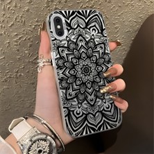 HONTINGA iPhone Xs ile Uyumlu Kılıfı Silikon Kenar Sert Arka Düşüme Önleyici Basitlik Anti Düşme Kamera Korumali Iran Halısı Desen Telefon Kılıfı Kadın ve Erkek Için Uygundur K1-0514