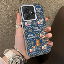 HONTINGA Realme C63 ile Uyumlu Kılıfı Silikon Kenar Sert Arka Düşüme Önleyici Basitlik Anti Düşme Kamera Korumali Türk Kahvesi Desen Telefon Kılıfı Kadın ve Erkek Için Uygundur K1-0827