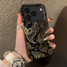 HONTINGA iPhone 17 Pro Max ile Uyumlu Kılıfı Silikon Kenar Sert Arka Düşüme Önleyici Basitlik Anti Düşme Kamera Korumali Vintage Desen Telefon Kılıfı Kadın ve Erkek Için Uygundur K1-0630