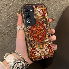 HONTINGA Oppo A5 5g ile Uyumlu Kılıfı Silikon Kenar Sert Arka Düşüme Önleyici Basitlik Anti Düşme Kamera Korumali Iran Halısı Desen Telefon Kılıfı Kadın ve Erkek Için Uygundur K1-0514
