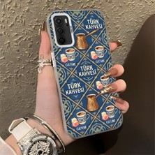 HONTINGA Oppo A55 5g ile Uyumlu Kılıfı Silikon Kenar Sert Arka Düşüme Önleyici Basitlik Anti Düşme Kamera Korumali Türk Kahvesi Desen Telefon Kılıfı Kadın ve Erkek Için Uygundur K1-0827