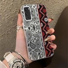 HONTINGA Samsung Galaxy S20 Fe ile Uyumlu Kılıfı Silikon Kenar Sert Arka Düşüme Önleyici Basitlik Anti Düşme Kamera Korumali Bordo Renkli Halı Desen Telefon Kılıfı Kadın ve Erkek Için Uygundur K1-0700