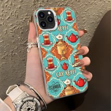 HONTINGA iPhone 11 Pro Max ile Uyumlu Kılıfı Silikon Kenar Sert Arka Düşüme Önleyici Basitlik Anti Düşme Kamera Korumali Çay Keyfi Desen Telefon Kılıfı Kadın ve Erkek Için Uygundur K1-0826