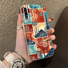 HONTINGA Samsung Galaxy A50 ile Uyumlu Kılıfı Silikon Kenar Sert Arka Düşüme Önleyici Basitlik Anti Düşme Kamera Korumali Geleneksel Kültür Desen Telefon Kılıfı Kadın ve Erkek Için Uygundur K1-0828