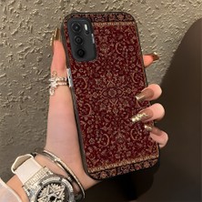 HONTINGA Oppo A55 5g ile Uyumlu Kılıfı Silikon Kenar Sert Arka Düşüme Önleyici Basitlik Anti Düşme Kamera Korumali Güzel Halı Desen Telefon Kılıfı Kadın ve Erkek Için Uygundur K1-0699