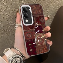 HONTINGA Vivo Y04 ile Uyumlu Kılıfı Silikon Kenar Sert Arka Düşüme Önleyici Basitlik Anti Düşme Kamera Korumali Klasik Halı Desen Telefon Kılıfı Kadın ve Erkek Için Uygundur K1-0616