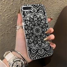 HONTINGA iPhone 8 Plus ile Uyumlu Kılıfı Silikon Kenar Sert Arka Düşüme Önleyici Basitlik Anti Düşme Kamera Korumali Iran Halısı Desen Telefon Kılıfı Kadın ve Erkek Için Uygundur K1-0514