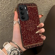 HONTINGA Realme C75 ile Uyumlu Kılıfı Silikon Kenar Sert Arka Düşüme Önleyici Basitlik Anti Düşme Kamera Korumali Güzel Halı Desen Telefon Kılıfı Kadın ve Erkek Için Uygundur K1-0699