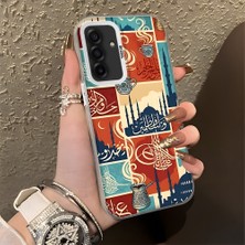 HONTINGA Samsung Galaxy A17 ile Uyumlu Kılıfı Silikon Kenar Sert Arka Düşüme Önleyici Basitlik Anti Düşme Kamera Korumali Geleneksel Kültür Desen Telefon Kılıfı Kadın ve Erkek Için Uygundur K1-0828