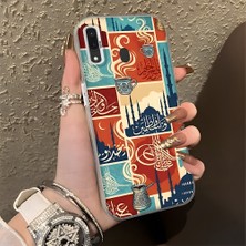 HONTINGA Samsung Galaxy A20 ile Uyumlu Kılıfı Silikon Kenar Sert Arka Düşüme Önleyici Basitlik Anti Düşme Kamera Korumali Geleneksel Kültür Desen Telefon Kılıfı Kadın ve Erkek Için Uygundur K1-0828