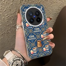 HONTINGA Vivo X200 Pro ile Uyumlu Kılıfı Silikon Kenar Sert Arka Düşüme Önleyici Basitlik Anti Düşme Kamera Korumali Türk Kahvesi Desen Telefon Kılıfı Kadın ve Erkek Için Uygundur K1-0827