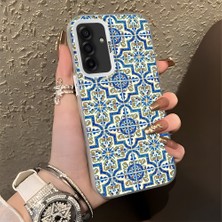HONTINGA Samsung Galaxy A17 ile Uyumlu Kılıfı Silikon Kenar Sert Arka Düşüme Önleyici Basitlik Anti Düşme Kamera Korumali Klasik Halı Desen Telefon Kılıfı Kadın ve Erkek Için Uygundur K1-0625