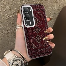 HONTINGA Vivo Y19S ile Uyumlu Kılıfı Silikon Kenar Sert Arka Düşüme Önleyici Basitlik Anti Düşme Kamera Korumali Güzel Halı Desen Telefon Kılıfı Kadın ve Erkek Için Uygundur K1-0699