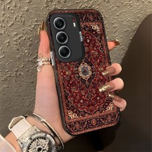 HONTINGA Tecno Camon 40 ile Uyumlu Kılıfı Silikon Kenar Sert Arka Düşüme Önleyici Basitlik Anti Düşme Kamera Korumali Klasik Halı Desen Telefon Kılıfı Kadın ve Erkek Için Uygundur K1-0616