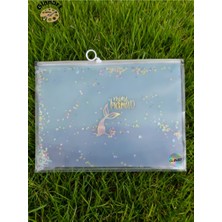 Glanart Sunum Proje Dosyası Klips Fermuarlı A4 Boy Ödev Dosyası Simli Pullu Açık MAVI(32,5X24,5 Cm) 1 Adet