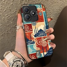 HONTINGA Realme C63 ile Uyumlu Kılıfı Silikon Kenar Sert Arka Düşüme Önleyici Basitlik Anti Düşme Kamera Korumali Geleneksel Kültür Desen Telefon Kılıfı Kadın ve Erkek Için Uygundur K1-0828