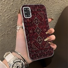 HONTINGA Samsung Galaxy A31 ile Uyumlu Kılıfı Silikon Kenar Sert Arka Düşüme Önleyici Basitlik Anti Düşme Kamera Korumali Güzel Halı Desen Telefon Kılıfı Kadın ve Erkek Için Uygundur K1-0699