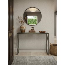 Todek Home Lumina Modern Antre Dresuarı - 4mm Temperli Camlı Metal Konsol - 100X30 cm