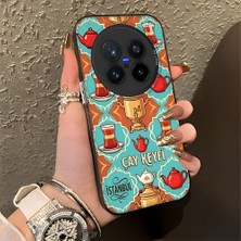 HONTINGA Vivo X200 Pro ile Uyumlu Kılıfı Silikon Kenar Sert Arka Düşüme Önleyici Basitlik Anti Düşme Kamera Korumali Çay Keyfi Desen Telefon Kılıfı Kadın ve Erkek Için Uygundur K1-0826