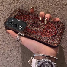 HONTINGA Oppo A5 5g ile Uyumlu Kılıfı Silikon Kenar Sert Arka Düşüme Önleyici Basitlik Anti Düşme Kamera Korumali Bordo Renkli Halı Desen Telefon Kılıfı Kadın ve Erkek Için Uygundur K1-0700