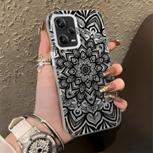 HONTINGA Redmi Note 12 Pro 5g ile Uyumlu Kılıfı Silikon Kenar Sert Arka Düşüme Önleyici Basitlik Anti Düşme Kamera Korumali Iran Halısı Desen Telefon Kılıfı Kadın ve Erkek Için Uygundur K1-0514