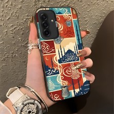 HONTINGA Samsung Galaxy A17 ile Uyumlu Kılıfı Silikon Kenar Sert Arka Düşüme Önleyici Basitlik Anti Düşme Kamera Korumali Geleneksel Kültür Desen Telefon Kılıfı Kadın ve Erkek Için Uygundur K1-0828