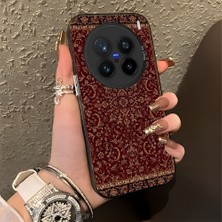 HONTINGA Vivo X200 Pro ile Uyumlu Kılıfı Silikon Kenar Sert Arka Düşüme Önleyici Basitlik Anti Düşme Kamera Korumali Güzel Halı Desen Telefon Kılıfı Kadın ve Erkek Için Uygundur K1-0699