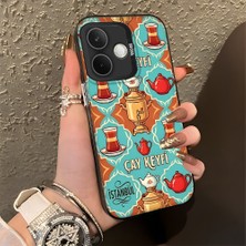 HONTINGA Oppo A5 Pro 5g ile Uyumlu Kılıfı Silikon Kenar Sert Arka Düşüme Önleyici Basitlik Anti Düşme Kamera Korumali Çay Keyfi Desen Telefon Kılıfı Kadın ve Erkek Için Uygundur K1-0826