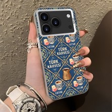 HONTINGA iPhone 17 Pro ile Uyumlu Kılıfı Silikon Kenar Sert Arka Düşüme Önleyici Basitlik Anti Düşme Kamera Korumali Türk Kahvesi Desen Telefon Kılıfı Kadın ve Erkek Için Uygundur K1-0827