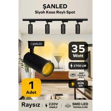 ŞANLED LED Siyah Kasa Gün Işığı 35W Raylı Spot