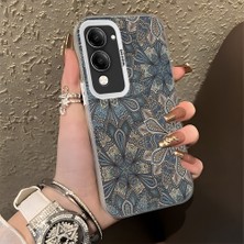 HONTINGA Vivo Y04 ile Uyumlu Kılıfı Silikon Kenar Sert Arka Düşüme Önleyici Basitlik Anti Düşme Kamera Korumali Vintage Desen Telefon Kılıfı Kadın ve Erkek Için Uygundur K1-0630