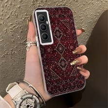 HONTINGA Realme C65 4g ile Uyumlu Kılıfı Silikon Kenar Sert Arka Düşüme Önleyici Basitlik Anti Düşme Kamera Korumali Güzel Halı Desen Telefon Kılıfı Kadın ve Erkek Için Uygundur K1-0699