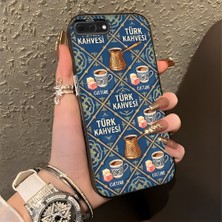 HONTINGA iPhone 8 Plus ile Uyumlu Kılıfı Silikon Kenar Sert Arka Düşüme Önleyici Basitlik Anti Düşme Kamera Korumali Türk Kahvesi Desen Telefon Kılıfı Kadın ve Erkek Için Uygundur K1-0827