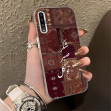 HONTINGA Samsung Galaxy A50 ile Uyumlu Kılıfı Silikon Kenar Sert Arka Düşüme Önleyici Basitlik Anti Düşme Kamera Korumali Klasik Halı Desen Telefon Kılıfı Kadın ve Erkek Için Uygundur K1-0616