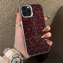 HONTINGA iPhone 13 Pro Max ile Uyumlu Kılıfı Silikon Kenar Sert Arka Düşüme Önleyici Basitlik Anti Düşme Kamera Korumali Güzel Halı Desen Telefon Kılıfı Kadın ve Erkek Için Uygundur K1-0699