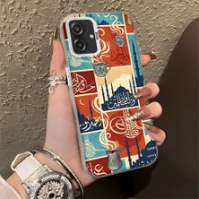 HONTINGA Samsung Galaxy A07 ile Uyumlu Kılıfı Silikon Kenar Sert Arka Düşüme Önleyici Basitlik Anti Düşme Kamera Korumali Geleneksel Kültür Desen Telefon Kılıfı Kadın ve Erkek Için Uygundur K1-0828