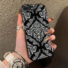 HONTINGA iPhone 8 Plus ile Uyumlu Kılıfı Silikon Kenar Sert Arka Düşüme Önleyici Basitlik Anti Düşme Kamera Korumali Klasik Halı Desen Telefon Kılıfı Kadın ve Erkek Için Uygundur K1-0625