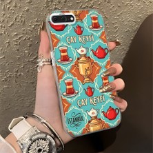 HONTINGA iPhone 7 Plus ile Uyumlu Kılıfı Silikon Kenar Sert Arka Düşüme Önleyici Basitlik Anti Düşme Kamera Korumali Çay Keyfi Desen Telefon Kılıfı Kadın ve Erkek Için Uygundur K1-0826