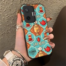 HONTINGA Poco F7 5g ile Uyumlu Kılıfı Silikon Kenar Sert Arka Düşüme Önleyici Basitlik Anti Düşme Kamera Korumali Çay Keyfi Desen Telefon Kılıfı Kadın ve Erkek Için Uygundur K1-0826