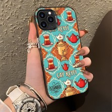 HONTINGA iPhone 11 Pro Max ile Uyumlu Kılıfı Silikon Kenar Sert Arka Düşüme Önleyici Basitlik Anti Düşme Kamera Korumali Çay Keyfi Desen Telefon Kılıfı Kadın ve Erkek Için Uygundur K1-0826