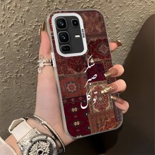 HONTINGA Infinix Note 50 Pro Plus ile Uyumlu Kılıfı Silikon Kenar Sert Arka Düşüme Önleyici Basitlik Anti Düşme Kamera Korumali Klasik Halı Desen Telefon Kılıfı Kadın ve Erkek Için Uygundur K1-0616