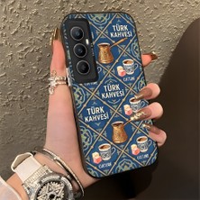 HONTINGA Realme C65 4g ile Uyumlu Kılıfı Silikon Kenar Sert Arka Düşüme Önleyici Basitlik Anti Düşme Kamera Korumali Türk Kahvesi Desen Telefon Kılıfı Kadın ve Erkek Için Uygundur K1-0827