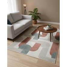 Yağmurser Kaymaz Tabanlı Kiremit Krem Bej Yeşil  Koridor Salon Mutfak Oda Yolluk Halısı – Uzun Ölçü Seçenekli